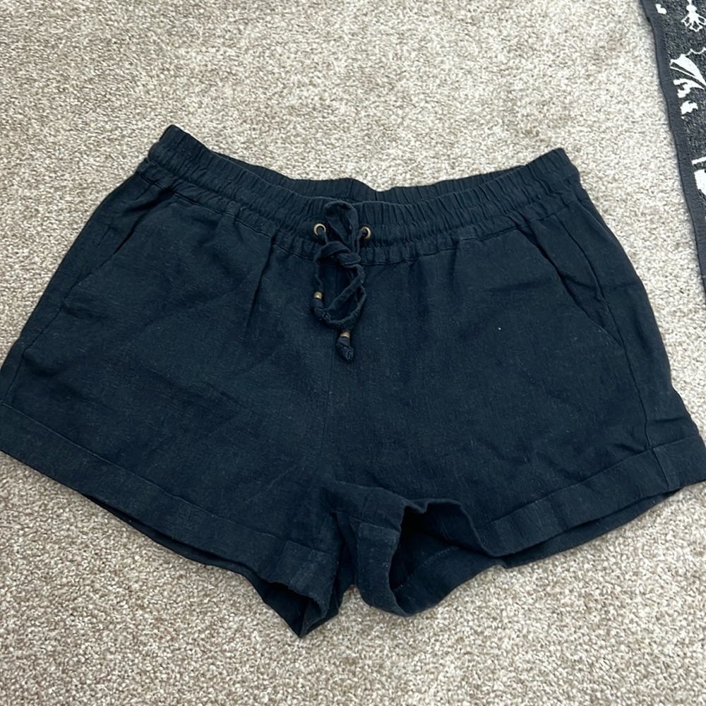Love Tree High Waist Pull On Linen Shorts